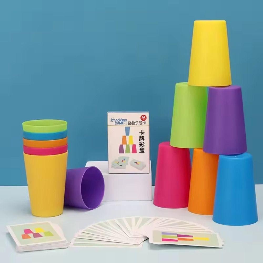 Educational Montessori Toys Color Learning Board Game Activity Cards Kids Toy  2Player Game