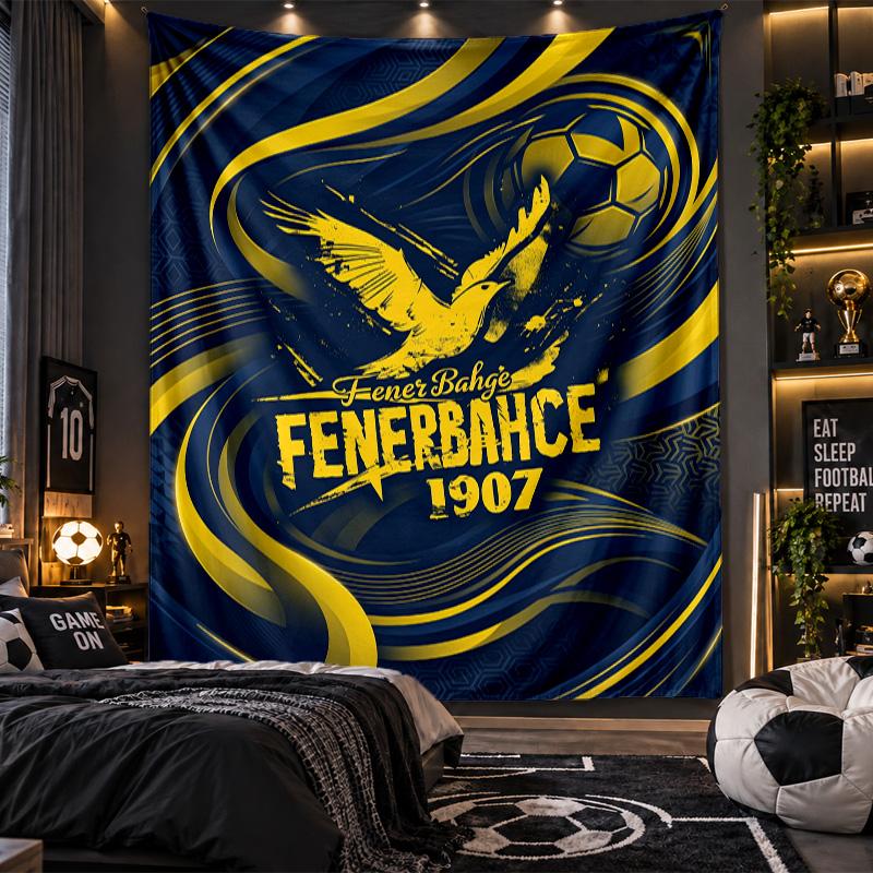 Arazzo da Appendere alla Parete Stampa del Fenerbahçe FC Tessuto per Soggiorno Camera da Letto Decorazione per la Casa