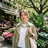 Magnetic Buckle Pearl Magnetic Clasp Scarf Thin Women's Shirt Necklace Elegant Silk Scarf  Women
