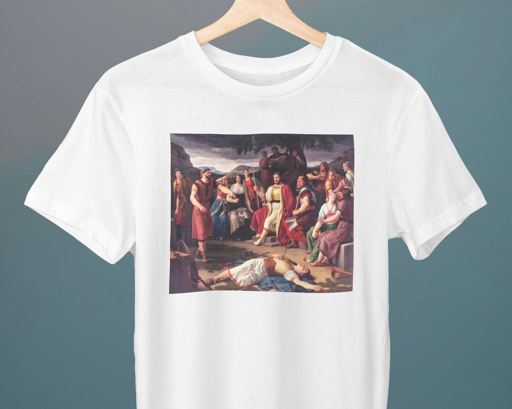 Baldr's Death, Christoffer Wilhelm Eckersberg, Unisex T-Shirt, Art T-Shirt, Gift for Her, Gift for Him, Art Lover Gift