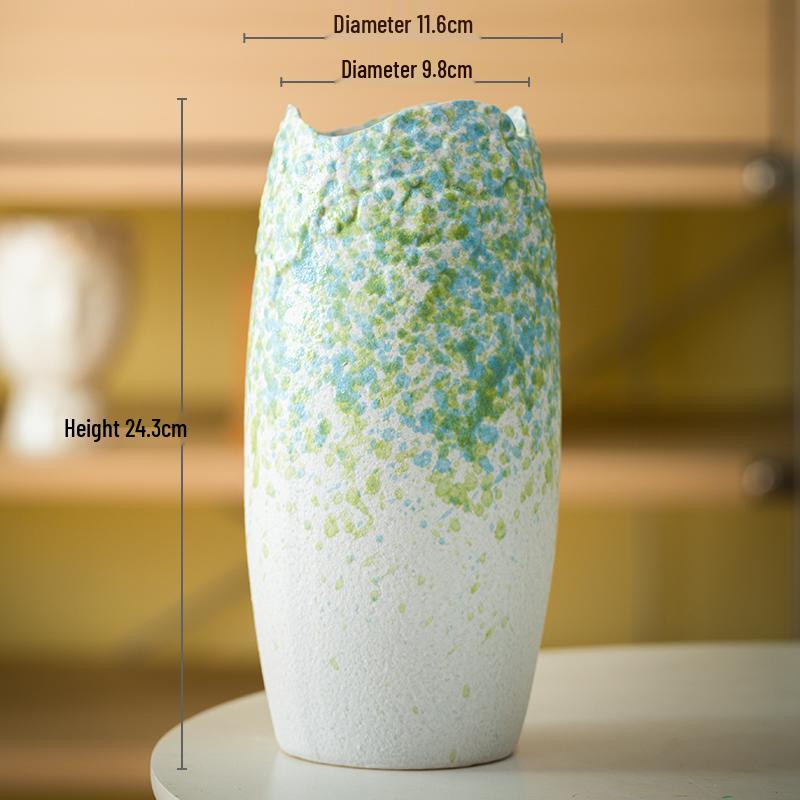 Nordic Ceramic Vase for Living Room Flower Arrangement - Light Luxury Home Decoration and Hydroponic Flower Container.