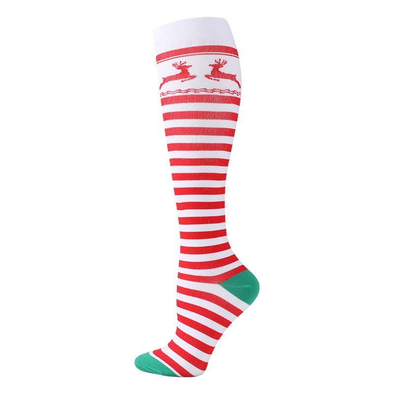 Unisex Knee-High Compression Socks for Christmas & Halloween