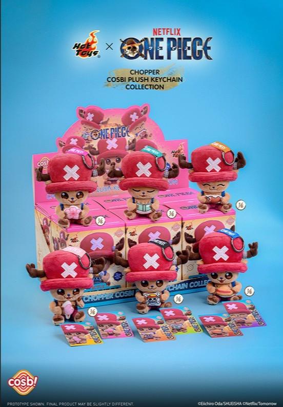 Toys Cosbi Netflix One Piece Chopper Plush Keychain Blind Box 6 set