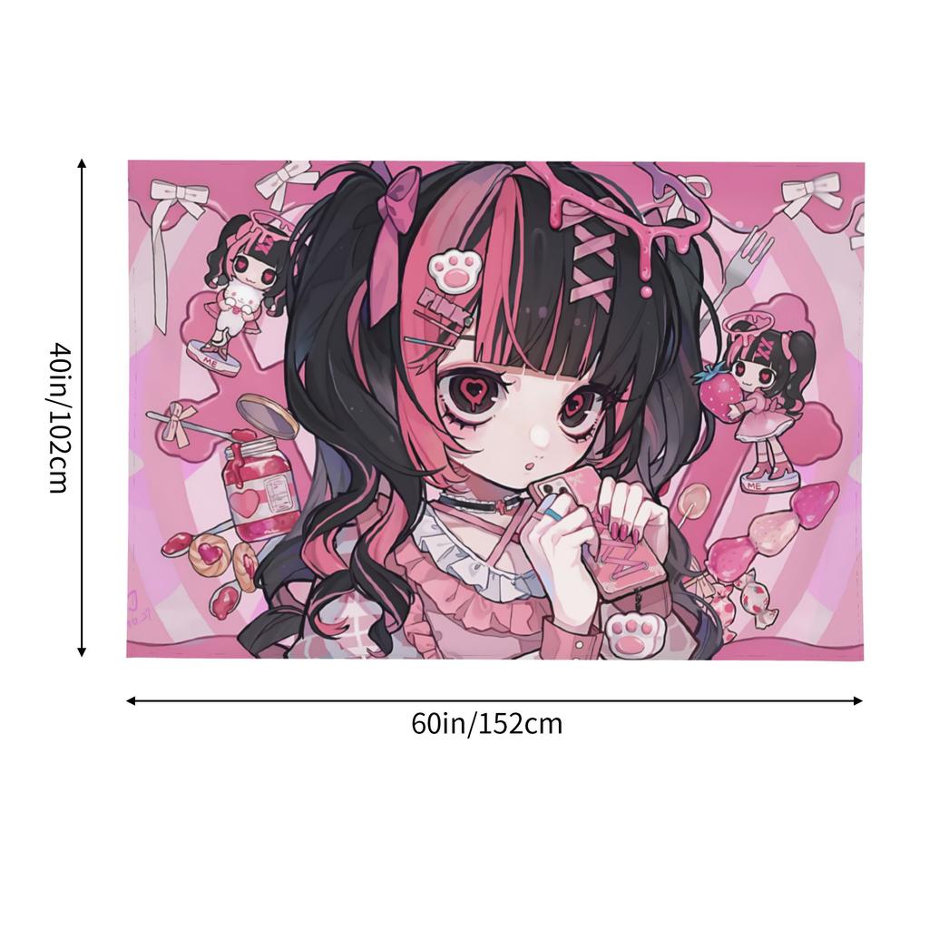 Colorful Anime Girl Tapestry Room decoration Home Decoration Tapestry Decor Accessories Cute Room Decor