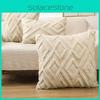 Pillow Geometric Cover Plush Material  And Logo Living Room Sofa Home Decor