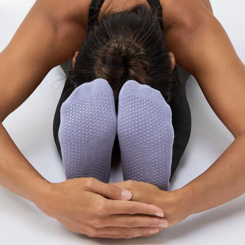 1pair Fashion Yoga Socks Anti Slip Women Professional Pilates Socks Cotton Dance Floor Trampoline Aerobics Fitness Sports Socks