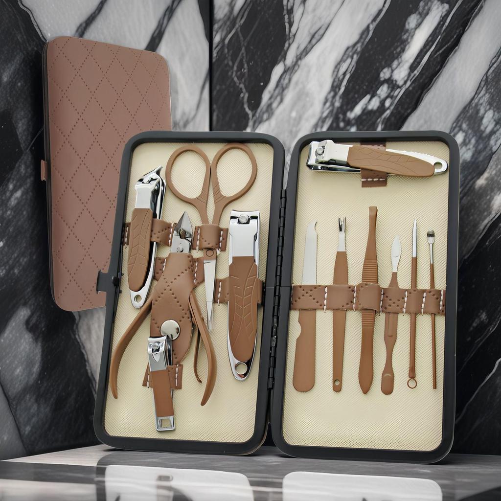 20-Piece Stainless Steel Nail Art Set: Clippers, Cuticle Trimmer, Pliers, Pedicure Knife, Scissors