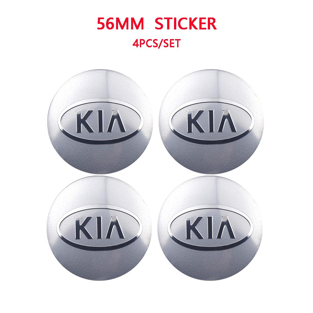4pc 3D Car Wheel Center Hub Caps Sticker Auto Emblem Wheel Center Cap for Kia Sportage 3 Rio K2 K5 K3 Carnival Picanto Ceed Soul CWJ1