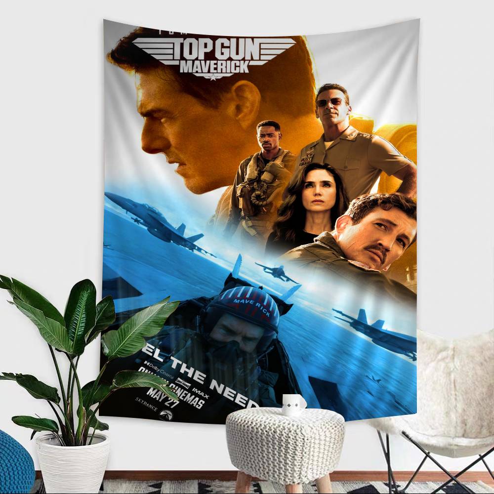 

Modern Movie Top Gun Maverick Cartoon Tapestry Home Decoration Hippie Bohemian Decoration Divination Home Decor 74x94cm(29x37in)