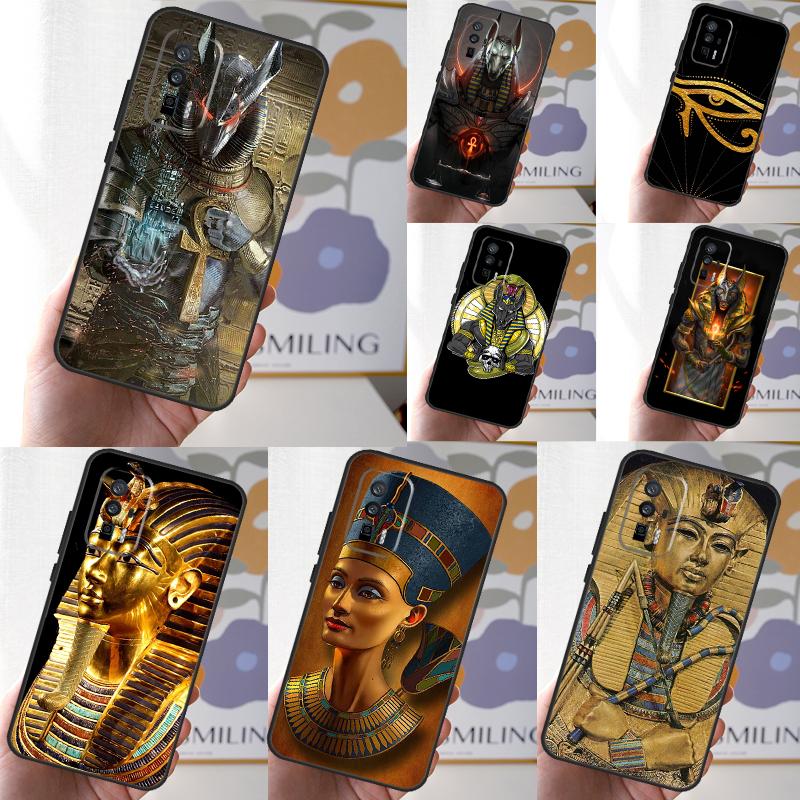 Egypt Nefertiti Anubis Ankh Case For POCO X6 M6 X3 Pro X5 F3 F5 M5s Xiaomi 13 14 Ultra 12 Lite 11T 12T 13T Pro Cover