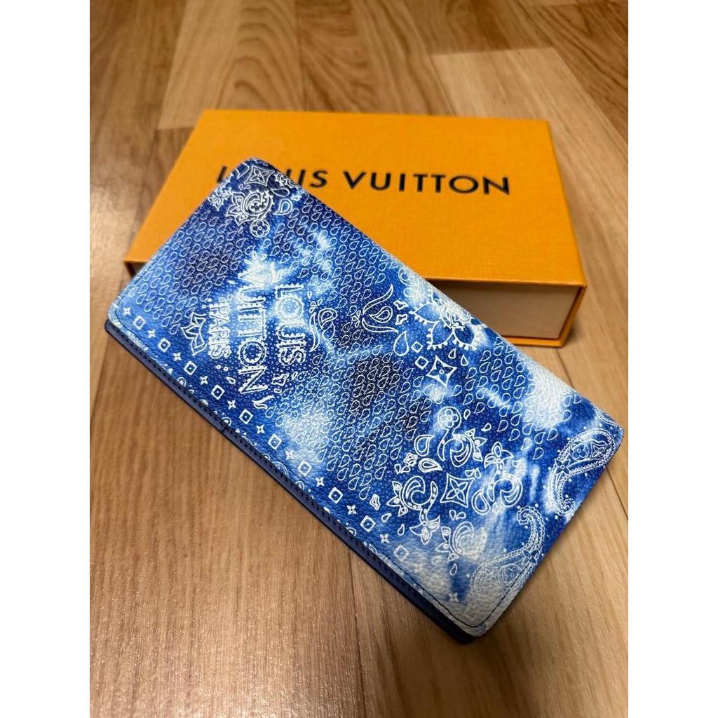 Used Louis Vuitton Portefeuille Brazza M81405 Monogram Bandana Long Wallet