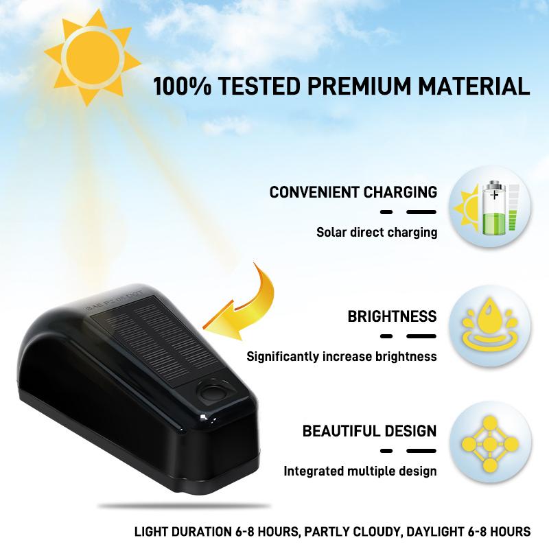 Solar Powered Mouse Cab Roof Running Light Car LED Solar High-brightness Sensor Light Charging Marker Automatic Lights