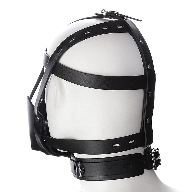PU Leather Harness  Bondage Harness Gag Gay Mouth Muzzles with Ball Mouth Gag Fetish Salve Restraint Sex Toys for Couples