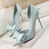 Women's Pointed Tip Bow High Heels Fashion Hollowed Out Single Shoes for Women Trend Sweet Stiletto Heels Women's Shoes Tacones