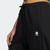 adidas Neo Solid Color Logo Print Fleece-Lined Cuffed Harem Sweatpants Women Bottoms Black HZ2409