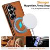 Luxury Business Magnetic Kickstand Tempered Glass Leather Phone Case For Samsung Galaxy Z Fold 7 6 5 4 3 Screen Protection Cover