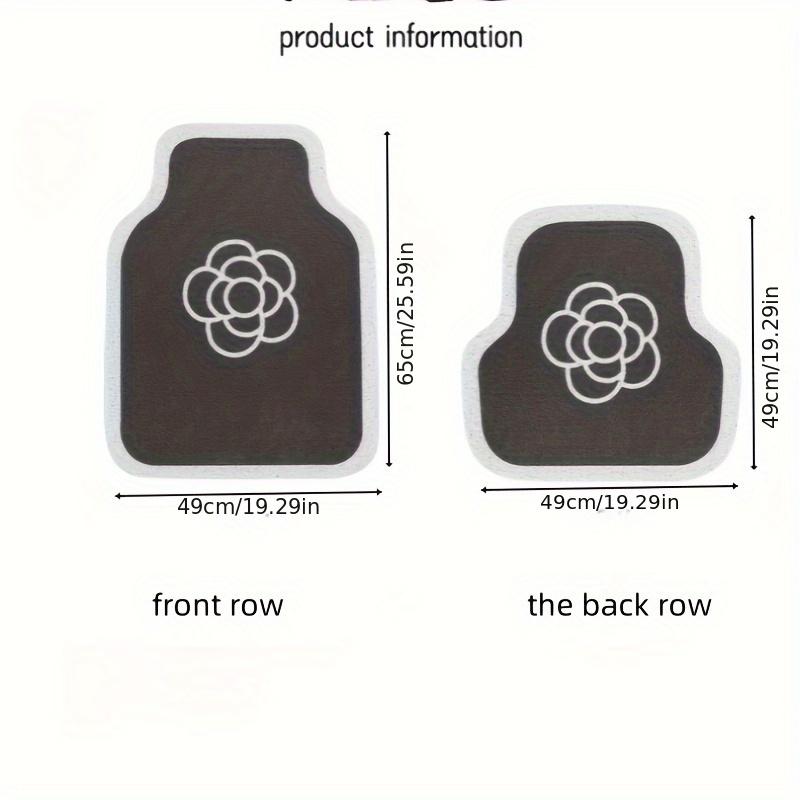 Car foot mat silk ring printing car anti-dirty non-slip foot mat net red light luxury camellia car protection mat