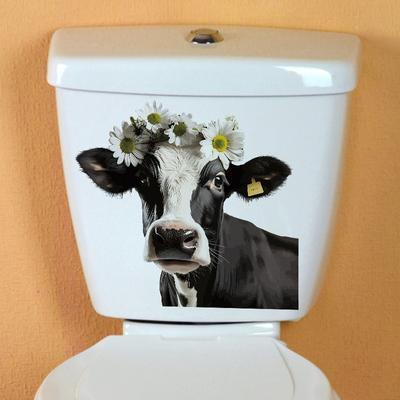 Bathroom Wall Sticker Self Adhesive Removable Waterproof Toilet Seat Cover Decor Vinyl Art Decal for Home Restroom
