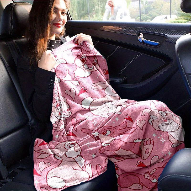 1 Stück, Rosa Hase Herz-Druck Decke Heimdekoration, Sofadecke, Outdoor-Decke, Geschenk für Sie Ihn, Flanelldecke, Geeignet für Schlafzimmer,