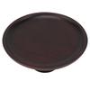 Simple Tall Fruit Plate Household Solid Wood Round High Fruit Cake Tray Tall Fruit Bowl Black