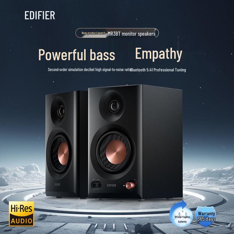 Edifier MR3BT Gold Label Bluetooth V5.4 Desktop Speakers, Adjustable High/Low Bass