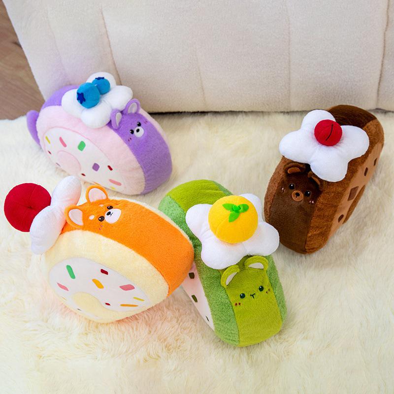Cute Cake Roll Plush Pillow - Children's Halloween Gift & Home Sofa Backrest Cushion