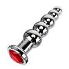 Stainless Steel Prostate Massage Butt Plug Heavy Anus Beads with 5 Balls Sex Toys for Men/ Women/Gay Metal Anal