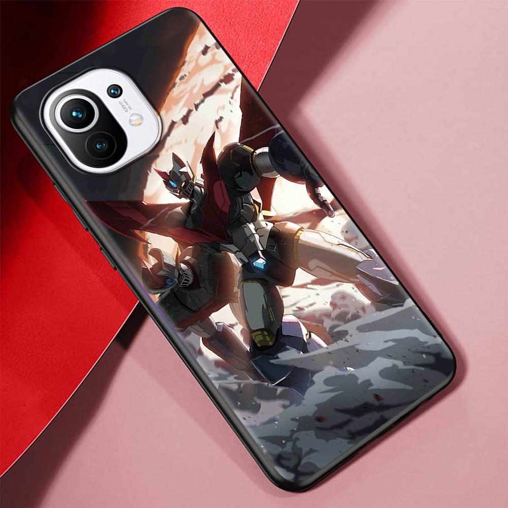 Pouzdro na mobil Manga Mazinger Z Anime pro Xiaomi Poco X3 NFC M3 Mi 11 Lite 5G 12X 11T 10T 12 Pro 9T Note 10 9 Silikonové Černé