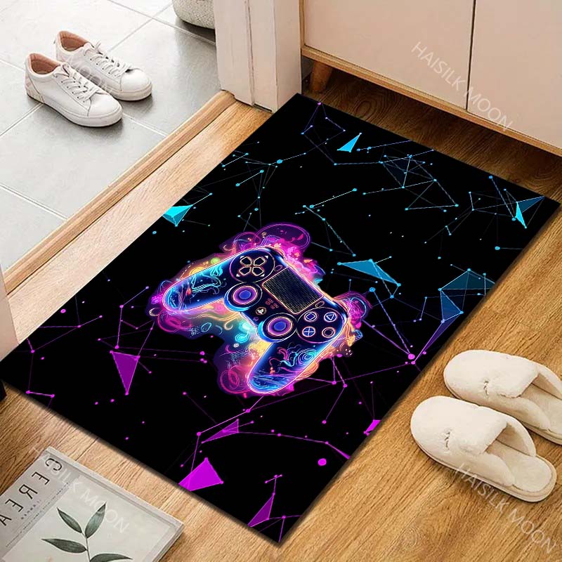 1PC Neon Game Controller Carpet for Living Room Bedroom Sofa Home Decor Rus Non-slip Floor Mat Luxury Gift Multiple Sizes