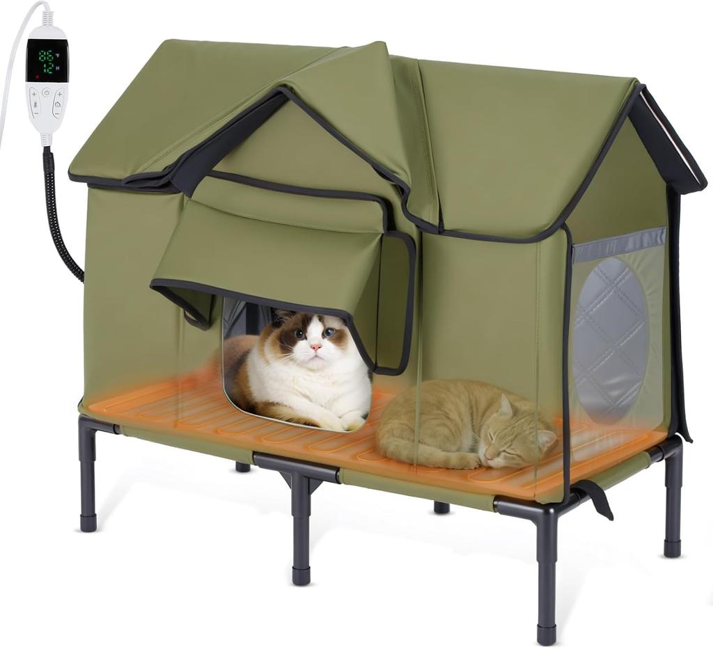 Cat Bed, 3-in-1 Detachable Cat Houses for Indoor Cats, Self Warming Cat Bed Cave, Cozy Cat Bed with Soft Cushion