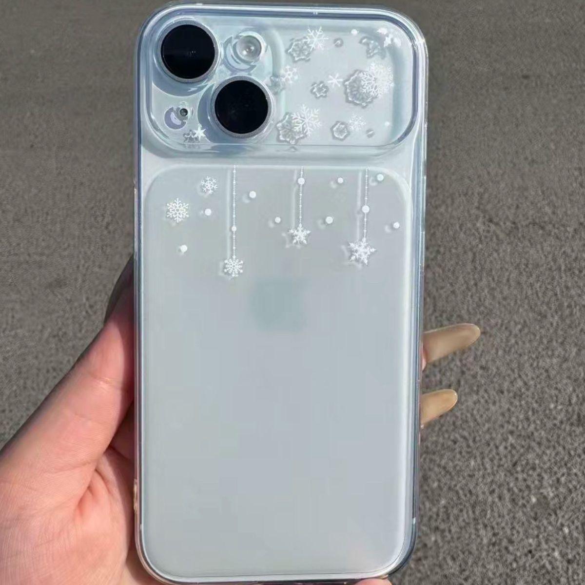 

Polka Dot Snowflake Matte Phone Case for Apple 17 Pro/16 Pro Max - Full Coverage for Models 15/14/13 iPhone 16 Plus