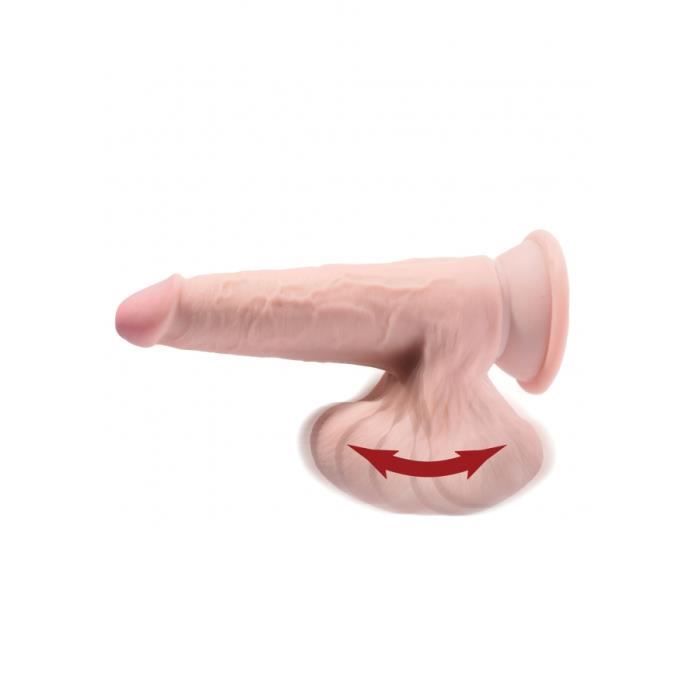 GODE REALISTE Gode Réaliste 3D Cock Swinging Balls 15 X 4 Cm King Cock