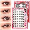 Glue-free and Make-up-free False Eyelashes 5D Fox False Eyelashes Self-adhesive Individual Eyelashes Dense Curls Eye Lashes