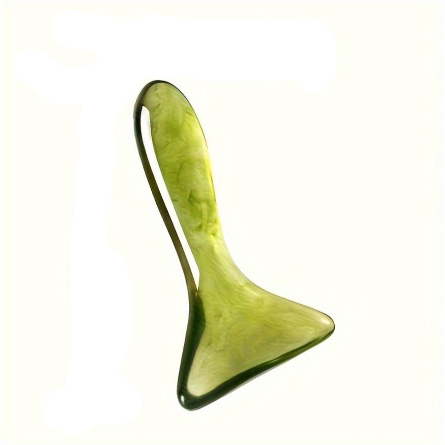 Gua sha facial tool, gua sha massage tool, lymphatic detoxification massage gua sha board for face, eyes, neck, body зелёный