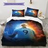 Erling Haaland Star Bettwäsche Steppdecke Set Bettbezug Kissenbezug Heimdekoration Geburtstagsgeschenk (1 Bettbezug + 2 Kissenbezüge, ohne Füllung)