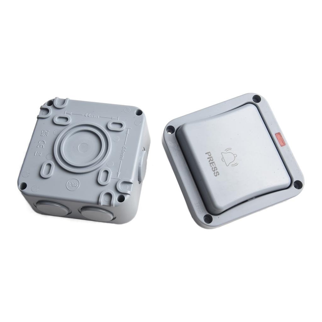 IP66 Rated Outdoor Doorbell Button Switch Waterproof and Dustproof 220V 250V Built for Long lasting Performance