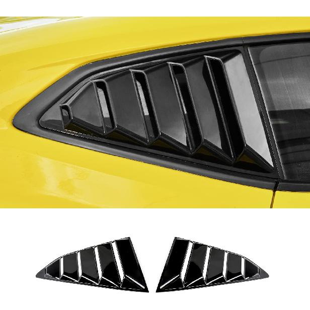 RT-TCZ Carbon Fiber Rear Quarter Side Window Louvers Sun Shade Cover Wind Vent Air Deflector Decoration Exterior Accessories for Chevrolet Camaro