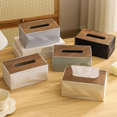 Portable Desktop Tissue Box Plastic Tissue Dispenser Large Capacity Tissue Rack  Desktop Organizer