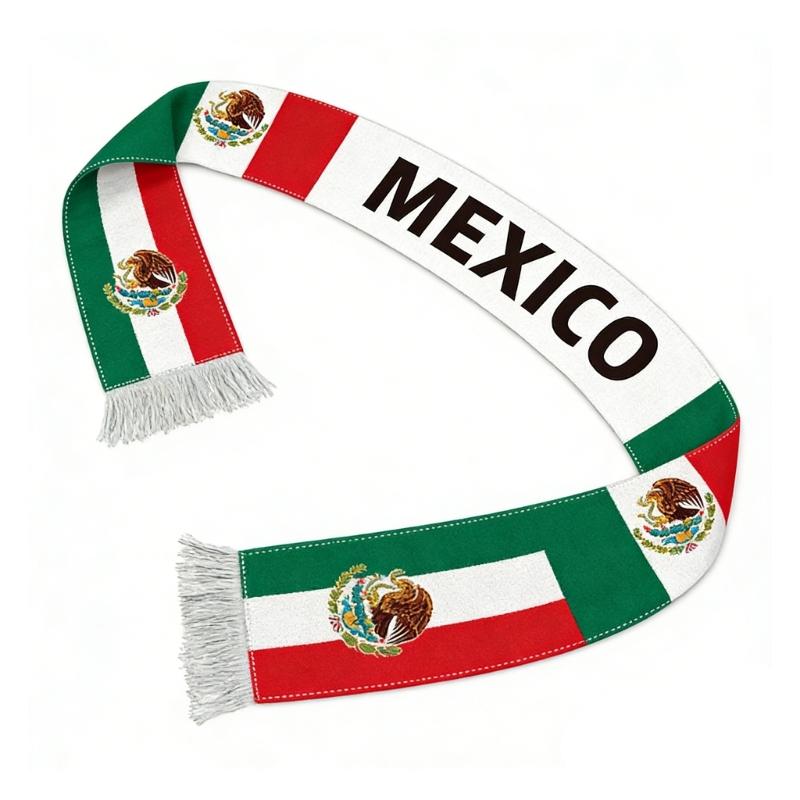 2026 International Football Championship National Flag Scarf Soft Comfortable Fabric For Football Fans And Sports Enthusiasts