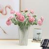 Artificial Ranunculus Flower Fake Silk Persian Buttercup Flower 3 Heads Vintage Faux Ranunculus Arrangement for Home Wedding Table Centerpieces