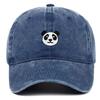 European New Cartoon Panda Embroidery Baseball Cap - Korean Retro Style Sun Protection for Men