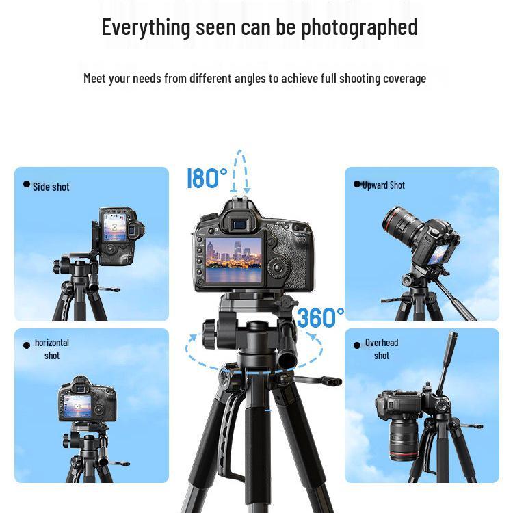 DSLR/Mirrorless Camera Tripod with Ball Head for Live Streaming and Photography Shoots