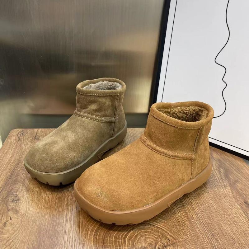 Snow Boots Cotton Shoes New Winter Velvet Thickened Lamb Wool Thick-soled Non-slip Cotton Shoes Women's Small Short Boots