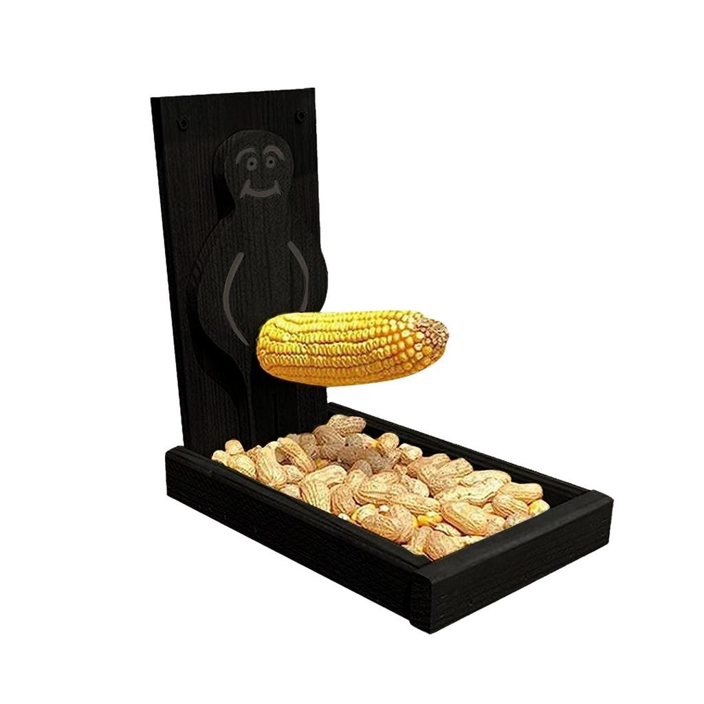 Drewniany mały karmnik dla dzikich ptaków dla wiewiórek