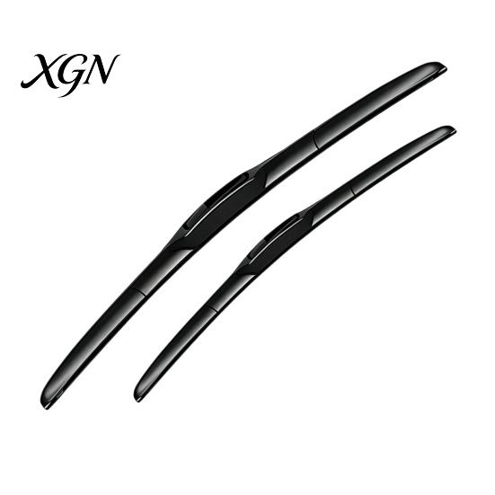 Hoch elastische Naturkautschuk-Scheibenwischer 2 Stück Wischerblätter-Set für Nissan Qashqai J12 2021-2024, 17/26 Geräuschlose Front-Zoll-Wischer, Bügellose Leise