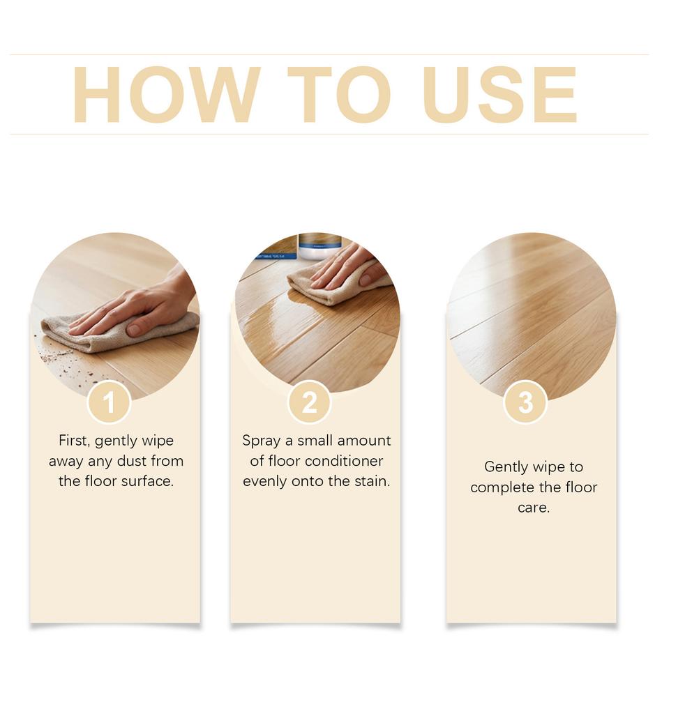 Jarrary Floor Care Agent Plant Fragrance Cleaning Repair Waterproof Mildew Resistant Solid Wood Composite Flooring Universal