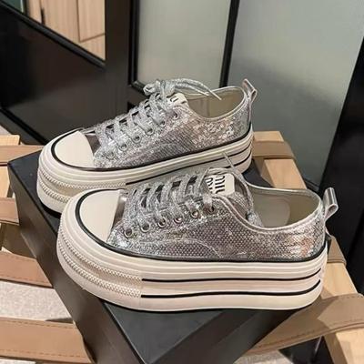 2025Nowe Damskie Luksusowe Buty na Platformie Projektant Bling Moda Casualowe Sneakersy Zapatos Para Mujeres Projektant Buty Wulkanizowane Mujeres