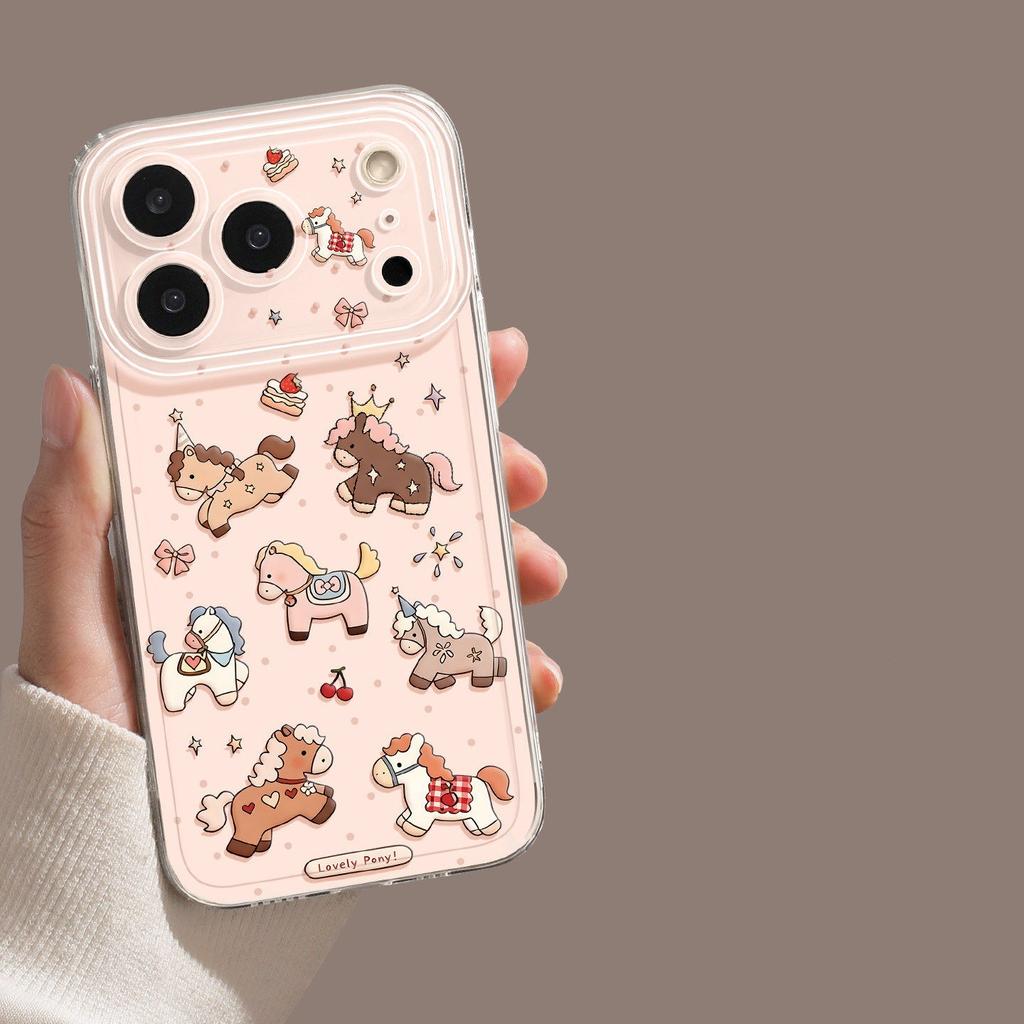 Party pony is suitable for Apple 17 mobile phone case iphone16promax cartoon 15plus new 14 all-inclusive.