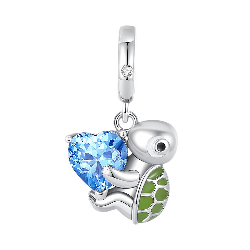 Grüne Farbe Charms Fit Armbänder 925 Silber Avocado Klee Perle Kaktus Chamäleon Zirkon DIY Schmuck Charme
