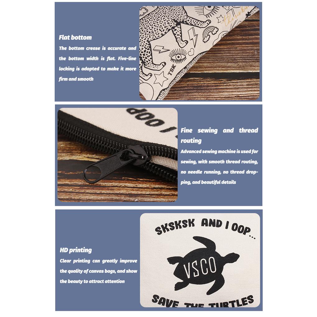 Makeup Bag Storage Sack Canvas Pouch Fine Workmanship Cartoon Fashionable Multipurpose Ple Style Chic Design Exquisite
